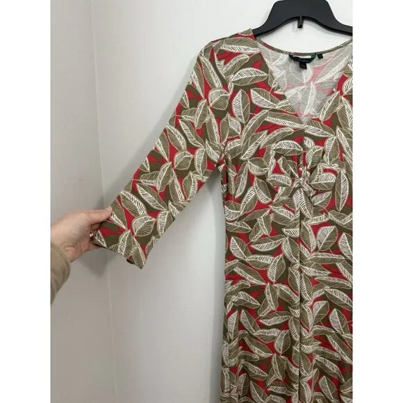 Boden Women's Jersey Knit Twist Front Leaf Design Size 12R Casual, Career, Event - Picture 6 of 11